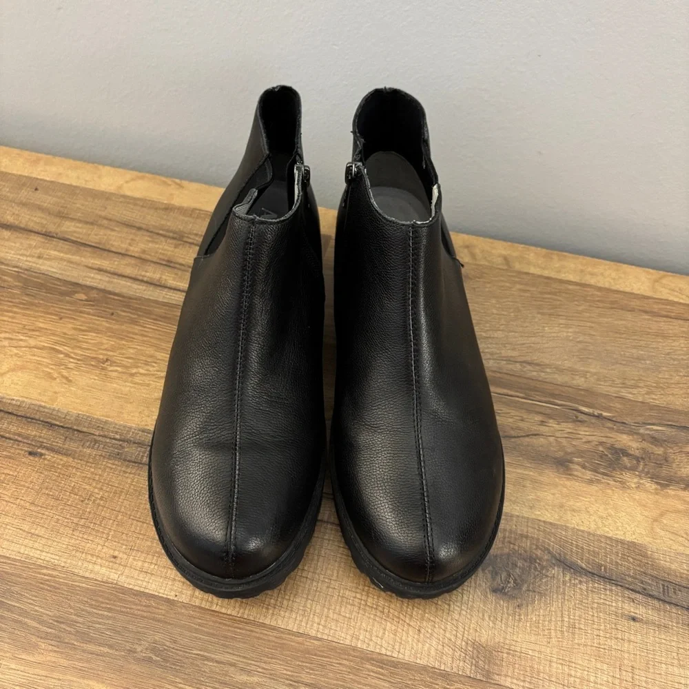 Alegria Shayne Leather Ankle Boots Lug Sole Black Women’s - Picture 5 of 9